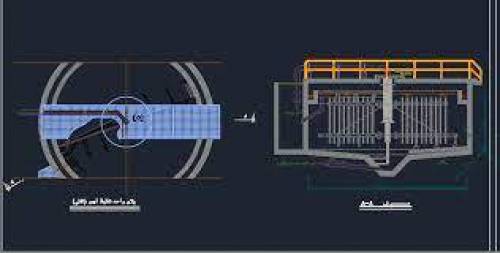 نقشه اتوکد تصفیه خانه آب