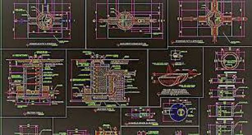 دانلود انواع نقشه های اتوکد منهول های فاضلاب
